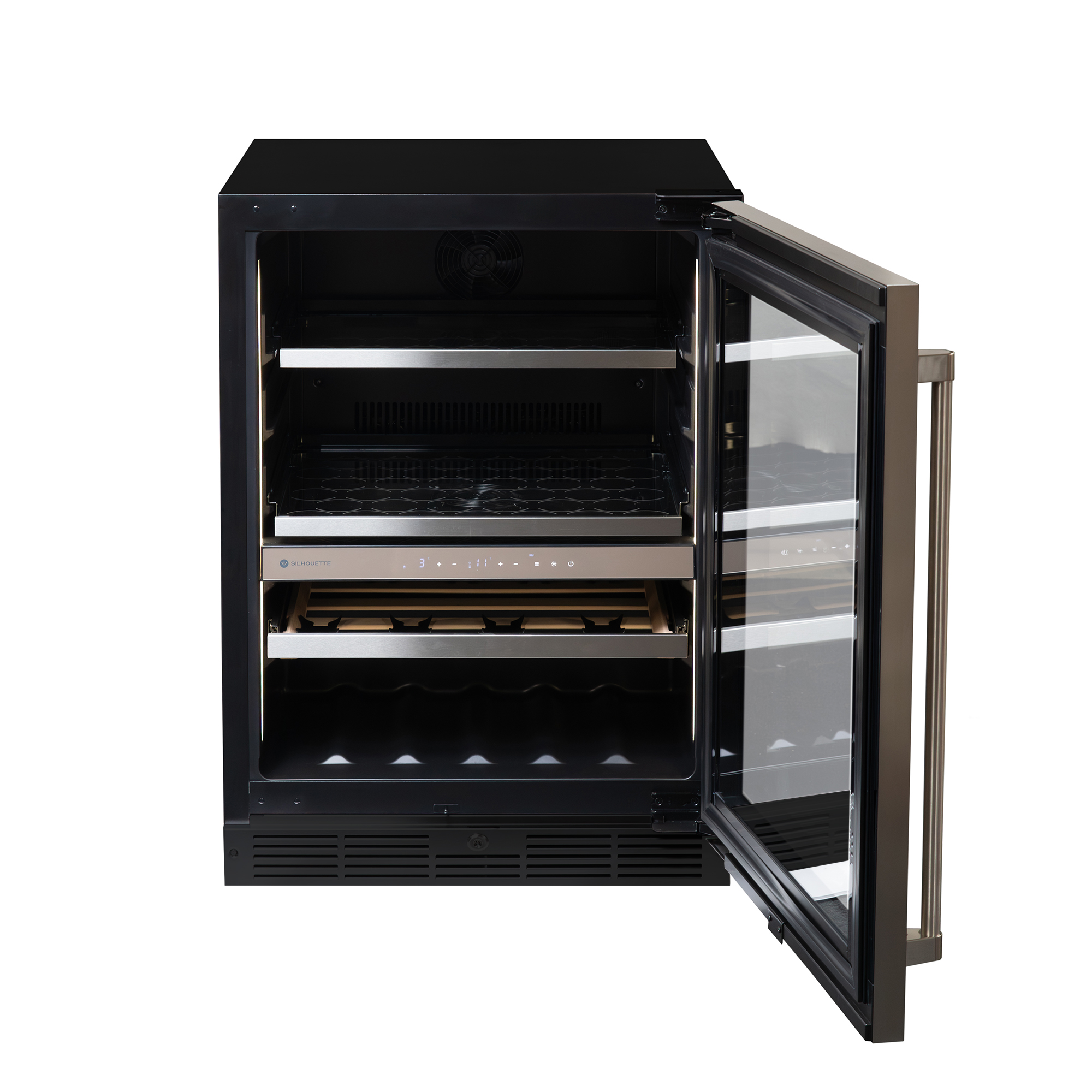 Centre de vin et de boissons encastré Silhouette 24" prêt à recevoir un panneau - Image 6
