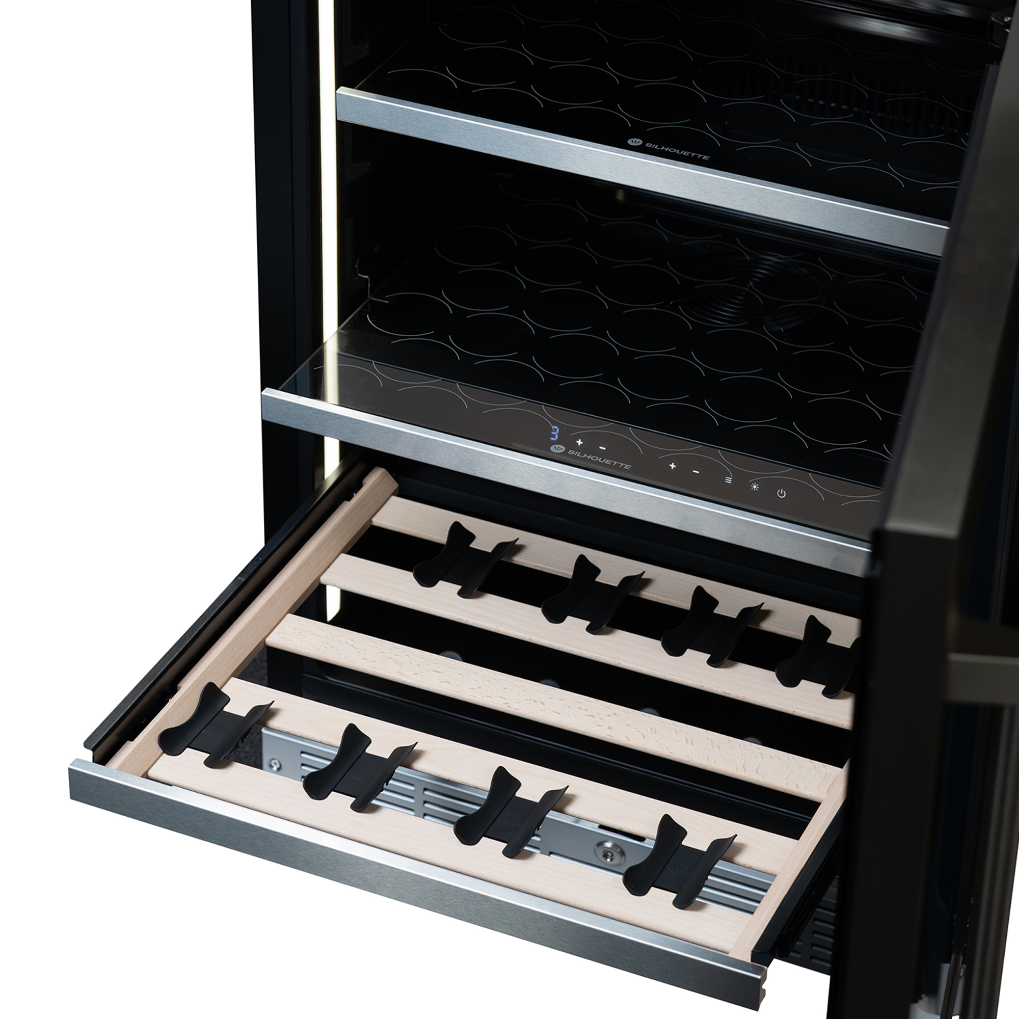 Centre de vin et de boissons encastré Silhouette 24" prêt à recevoir un panneau - Image 7