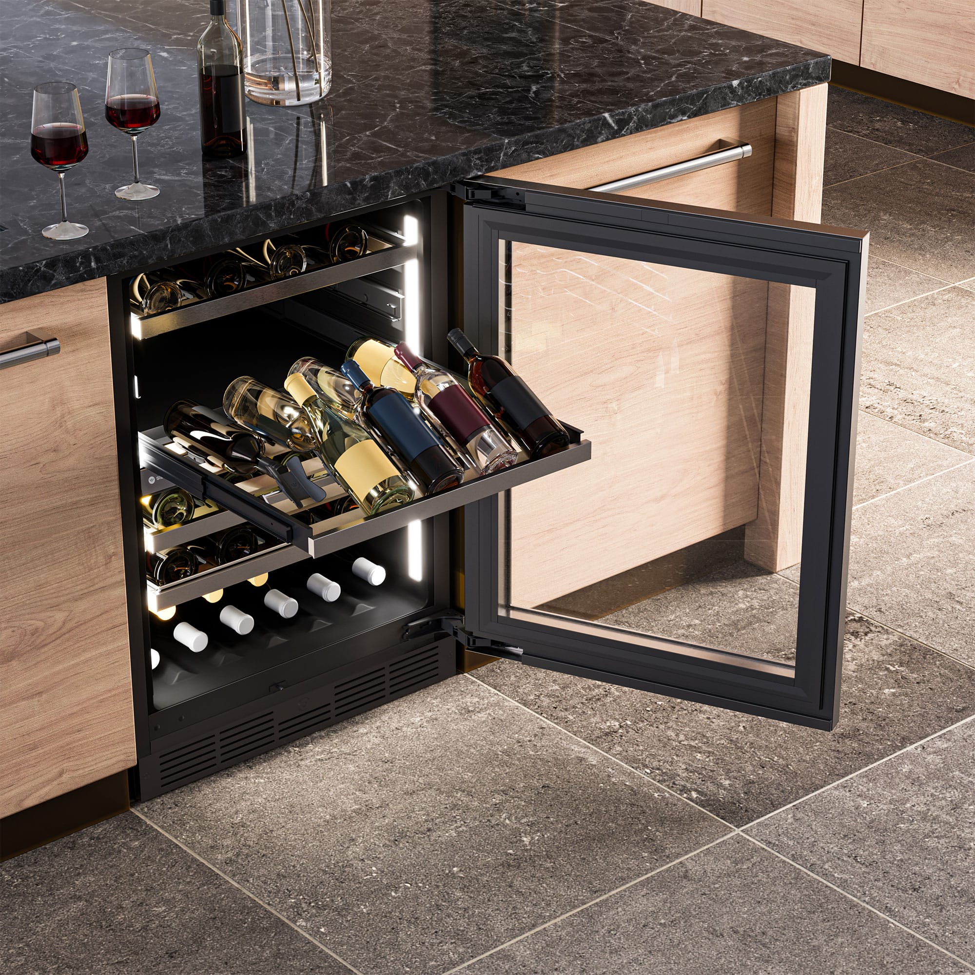 Silhouette Pro Gen 3 - 24” Built-In Wine Cellar Panel-Ready - Image 4
