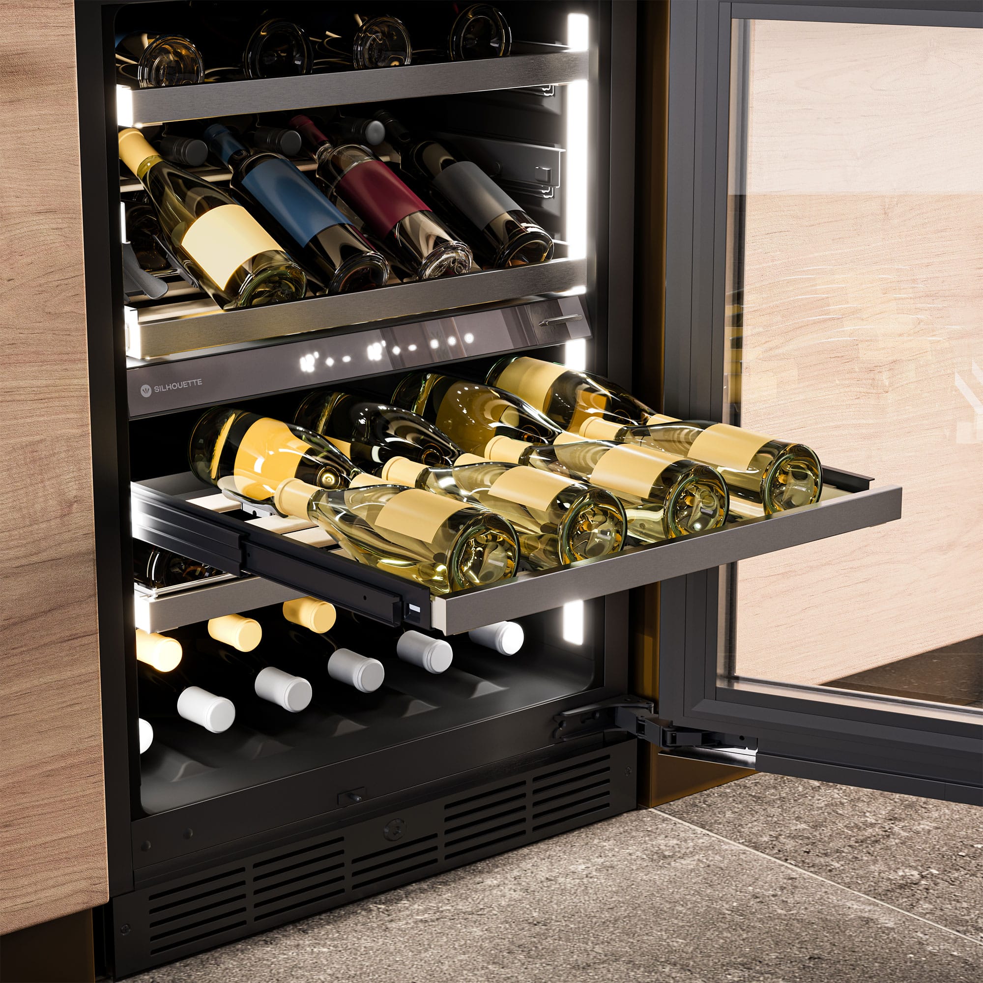 Silhouette Pro Gen 3 - 24” Built-In Wine Cellar Panel-Ready - Image 3